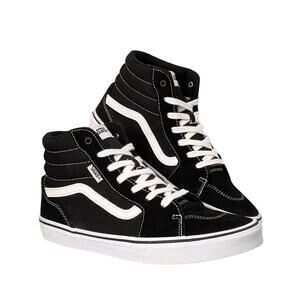 Vans 721356 SK8 Hi Top Shoes Youth SZ 7 / W 9 Black Suede Canvas Sneakers Skate